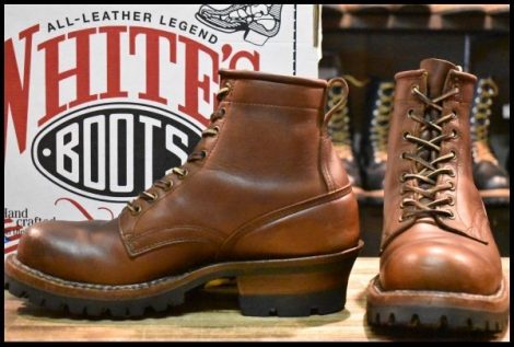 【9E 箱付 良品】WHITE’S ホワイツ スモークジャンパー 350BV ブラウンクロムエクセル ビブラム100シングル ブーツ HOPESMORE