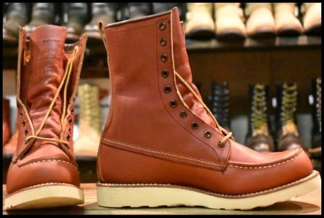 【9D 箱付 未使用 犬タグ復刻 18年】レッドウィング 8877 ロング アイリッシュセッター ブーツ 赤茶 オロラセット redwing HOPESMORE
