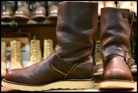 【8D 良品 07年】レッドウィング 2970 エンジニア 茶 ブラウン スチール無し トラクショントレッド ブーツ redwing HOPESMORE