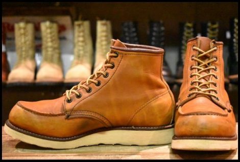 【7.5E 良品 サイド羽タグ 98年】レッドウィング 875 アイリッシュセッター 茶 オロイジナル モック 編み上げ ブーツ redwing HOPESMORE