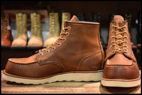 【8.5E 美品 21年】レッドウィング 8876 アイリッシュセッター 茶 カッパー ラフ＆タフ モックトゥ 編み上げ ブーツ redwing HOPESMORE