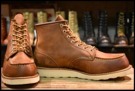 【8.5E 美品 21年】レッドウィング 8876 アイリッシュセッター 茶 カッパー ラフ＆タフ モックトゥ 編み上げ ブーツ redwing HOPESMORE