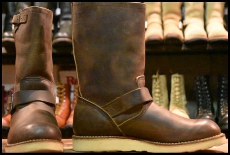 【9D 箱付 美品 10年】レッドウィング 2975 エンジニア 茶 コンクリート ラフ＆タフ クッションソール ブーツ redwing HOPESMORE