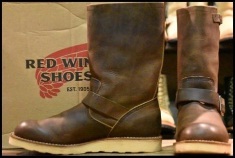 【9D 箱付 美品 10年】レッドウィング 2975 エンジニア 茶 コンクリート ラフ＆タフ クッションソール ブーツ redwing HOPESMORE