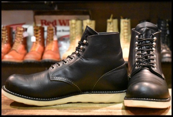 【10D 美品 犬タグ復刻 18年】レッドウィング 8165 アイリッシュセッター ブラッククローム プレーントゥ ブーツ redwing HOPESMORE