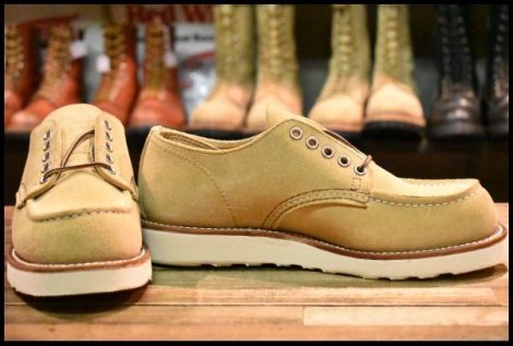 【6.5D 箱付 未使用 23年】レッドウィング 8079 オックスフォード ホーソーンアビレーンラフアウト ベージュ ブーツ redwing HOPESMORE