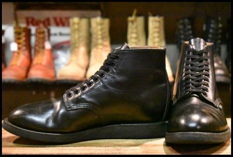 【7.5D 良品 16年】レッドウィング 9197 ポストマン 黒 ブラック シャパラル プレーントゥ レースアップ ブーツ redwing HOPESMORE