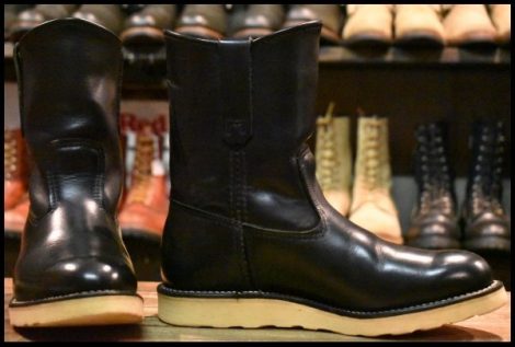 【7.5E 良品 08年】レッドウィング 8169 ペコス 黒 ブラッククローム プルオン クッションソール ブーツ redwing pecos HOPESMORE