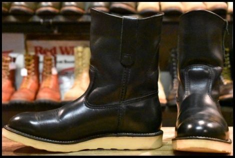 【7.5E 良品 08年】レッドウィング 8169 ペコス 黒 ブラッククローム プルオン クッションソール ブーツ redwing pecos HOPESMORE