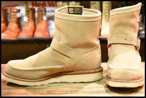 【7.5E 美品 黒タグ】Chippewa チペワ 1901M09 ハイランダー Highlander ショートエンジニア ビブラム4014 ラフアウト ブーツ HOPESMORE