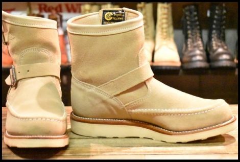 【7.5E 美品 黒タグ】Chippewa チペワ 1901M09 ハイランダー Highlander ショートエンジニア ビブラム4014 ラフアウト ブーツ HOPESMORE