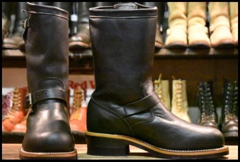 【8E 箱付 DEAD 黒タグ PT91 96年】Chippewa チペワ エンジニア 27899 黒 ブラック スチールトゥ 11インチハイト ブーツ HOPESMORE