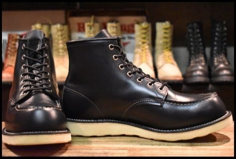 【10.5E 美品 09年】レッドウィング 8130 アイリッシュセッター 黒 ブラッククローム モック 編み上げ 8179 ブーツ redwing HOPESMORE