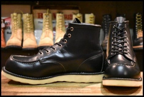 【10.5E 美品 09年】レッドウィング 8130 アイリッシュセッター 黒 ブラッククローム モック 編み上げ 8179 ブーツ redwing HOPESMORE
