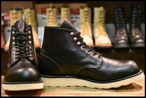 【7.5D 美品 犬タグ復刻 21年】レッドウィング 8165 アイリッシュセッター ブラッククローム プレーントゥ ブーツ redwing HOPESMORE