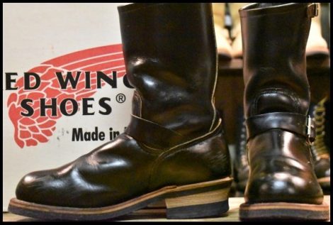 【7D 箱付 良品 PT91刺繍】レッドウィング 2268 エンジニア 黒 ブラッククローム スチールトゥ ブーツ redwing HOPESMORE