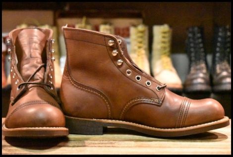 【7D 箱付 未使用 21年 アップサイクル】レッドウィング 8111 アイアンレンジャー 茶 アンバー ハーネス ブーツ redwing HOPESMORE