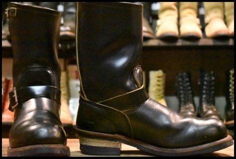 【9D 良品】レッドウィング 9268 エンジニア 黒 ブラック クローンダイク スチールトゥ ブーツ redwing HOPESMORE