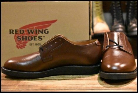 【8.5D 箱付 未使用 10年】レッドウィング 9102 ポストマン シューズ ブラウン 茶 チョコレートシャパラル 短靴 ブーツ redwing HOPESMORE