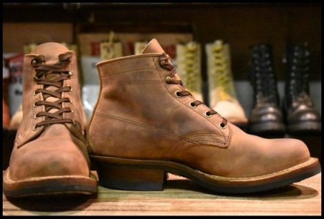 【8E 美品】WHITE’S ホワイツ セミドレス ディストレスド ブラウン 茶 ビブラム430シングル 編み上げ ブーツ HOPESMORE