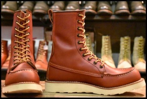 【7D 箱付 美品 犬タグ復刻 18年】レッドウィング 8877 ロング アイリッシュセッター オロラセット モックトゥ ブーツ redwing HOPESMORE