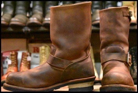 【7.5D 良品 09年】レッドウィング 2972 エンジニア 茶 カッパー ラフ＆タフ スチールトゥ ブラウン ブーツ redwing HOPESMORE