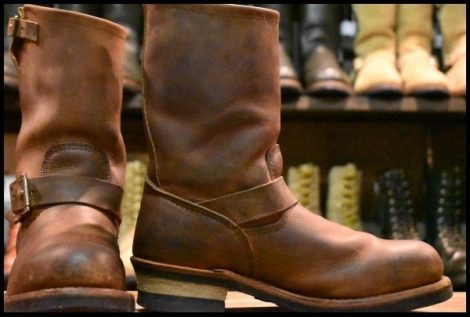 【7.5D 良品 09年】レッドウィング 2972 エンジニア 茶 カッパー ラフ＆タフ スチールトゥ ブラウン ブーツ redwing HOPESMORE