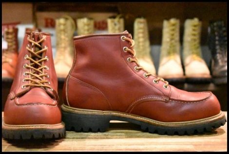 【9E 良品 半円犬タグ 98年】レッドウィング 8175 ビブラム アイリッシュセッター 赤茶 モックトゥ 編み上げ ブーツ redwing HOPESMORE