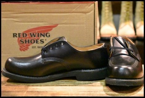 【8.5D 箱付 未使用 11年】レッドウィング 9201 ガレージマン シューズ 黒 ブラック シャパラル 短靴 モックトゥ ブーツ redwing HOPESMORE