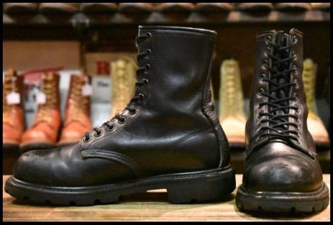 【7D 良品 PT99刺繍】レッドウィング 8220 ファイヤーマン 黒 ブラッククローム スチールトゥ ロガー ロング ブーツ redwing HOPESMORE