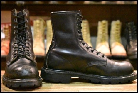 【7D 良品 PT99刺繍】レッドウィング 8220 ファイヤーマン 黒 ブラッククローム スチールトゥ ロガー ロング ブーツ redwing HOPESMORE