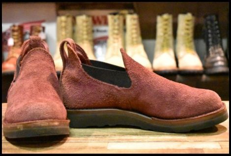 【8.5C 箱付 良品】WESCO ウエスコ カスタムロメオ パープルラフアウト 紫 ビブラム4014 短靴 スエード ブーツ HOPESMORE