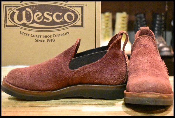 【8.5C 箱付 良品】WESCO ウエスコ カスタムロメオ パープルラフアウト 紫 ビブラム4014 短靴 スエード ブーツ HOPESMORE