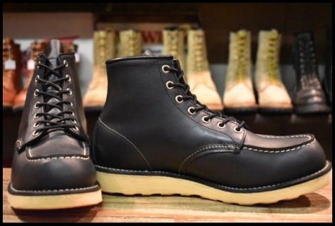 【9D 箱付 良品 04年】レッドウィング 8130 アイリッシュセッター 黒 ブラッククローム モックトゥ 8179 ブーツ redwing HOPESMORE