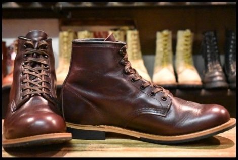 【10D 箱付 美品 24年】レッドウィング 9419 ベックマン ブラックチェリー エクスカリバー プレーントゥ ブーツ redwing HOPESMORE