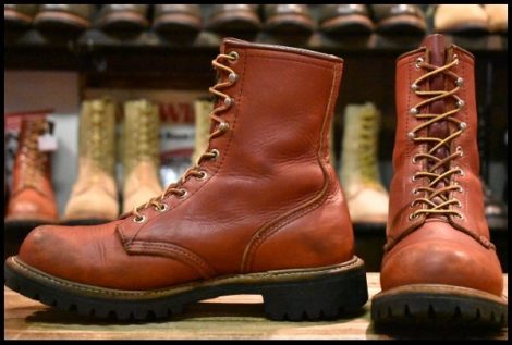 【8C 良品 半円犬タグ】レッドウィング 899 アイリッシュセッター ビブラム オロラセット 編み上げ ブーツ redwing HOPESMORE