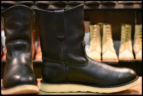 【8E 良品 08年】レッドウィング 8169 ペコス 黒 ブラッククローム プルオン クッションソール ブーツ redwing pecos HOPESMORE