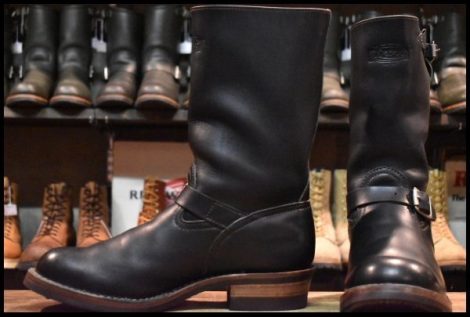 【12.5D 美品 12年】WESCO ウエスコ カスタムボス 11インチハイト ブラック ローラーバックル ビブラム７００シングル ブーツ HOPESMORE