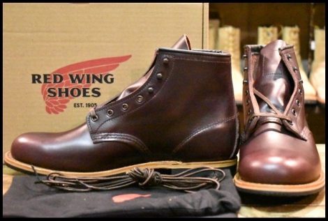 【9.5D 箱付 未使用 25年】レッドウィング 9419 ベックマン ブラックチェリー エクスカリバー プレーントゥ ブーツ redwing HOPESMORE