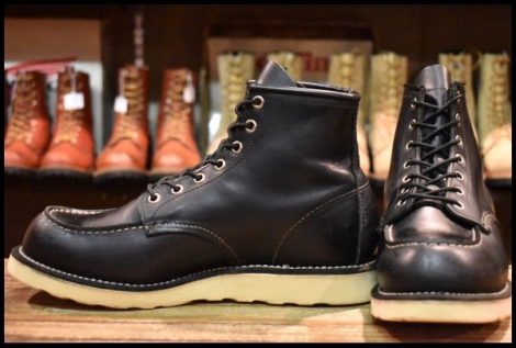 【8.5D 良品 10年】レッドウィング 8179 アイリッシュセッター 黒 ブラッククローム モックトゥ 編み上げ ブーツ redwing HOPESMORE