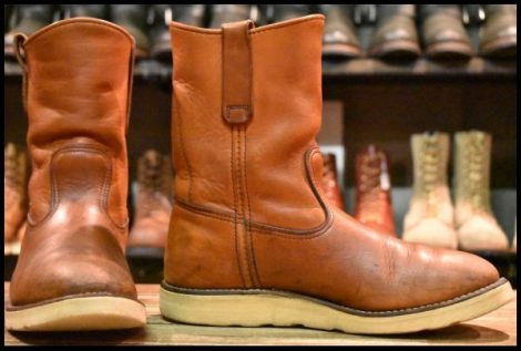 【7E 良品 旧犬タグ 87年】レッドウィング 866 ペコス 赤茶 オロラセット ビンテージ プルオン ブーツ redwing pecos HOPESMORE