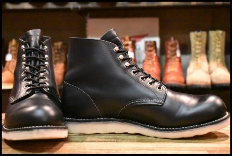 【10D 箱付 良品 犬タグ復刻 19年】レッドウィング 8165 アイリッシュセッター ブラッククローム プレーントゥ ブーツ redwing HOPESMORE