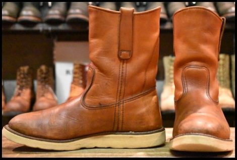 【7E 良品 旧犬タグ 87年】レッドウィング 866 ペコス 赤茶 オロラセット ビンテージ プルオン ブーツ redwing pecos HOPESMORE