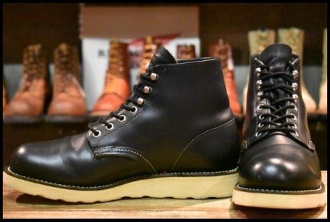 【7D 良品 犬タグ 99年】レッドウィング 8165 アイリッシュセッター 黒 ブラッククローム プレーン 編み上げ ブーツ redwing HOPESMORE