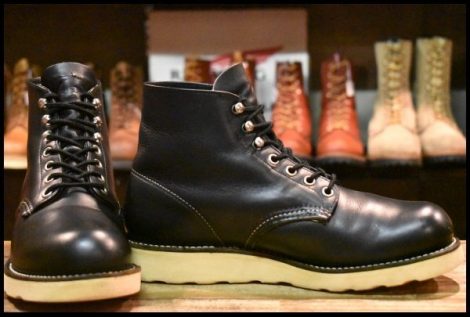 【7D 良品 犬タグ 99年】レッドウィング 8165 アイリッシュセッター 黒 ブラッククローム プレーン 編み上げ ブーツ redwing HOPESMORE