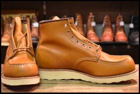 【8.5E 未使用 試着程度 11年】レッドウィング 9875 アイリッシュセッター ゴールドラセット モック 編み上げ ブーツ redwing HOPESMORE