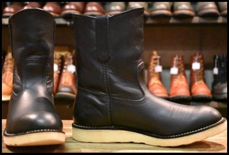 【8E 良品 08年】レッドウィング 8169 ペコス 黒 ブラッククローム プルオン クッションソール ブーツ redwing pecos HOPESMORE