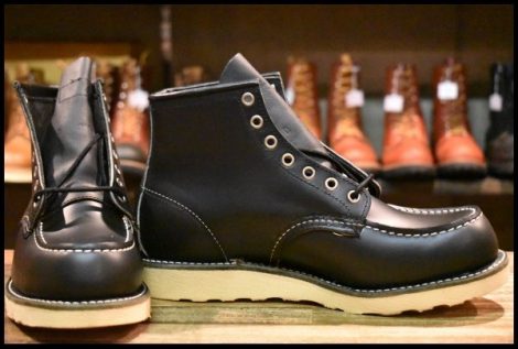 【8D 箱付 DEAD 羽タグ 03年】レッドウィング 8130 アイリッシュセッター 黒 ブラッククローム モックトゥ ブーツ redwing HOPESMORE