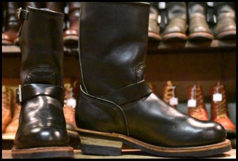 【8.5D 良品 PT99プリント 旧シルエット 03年】レッドウィング 2268 エンジニア 黒 ブラック スチールトゥ ブーツ redwing HOPESMORE