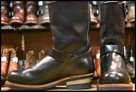 【8.5D 良品 PT99プリント 旧シルエット 03年】レッドウィング 2268 エンジニア 黒 ブラック スチールトゥ ブーツ redwing HOPESMORE